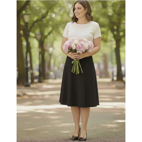 Lane Bryant A-Line Skirt 18/20 Black - Picture 1 of 6